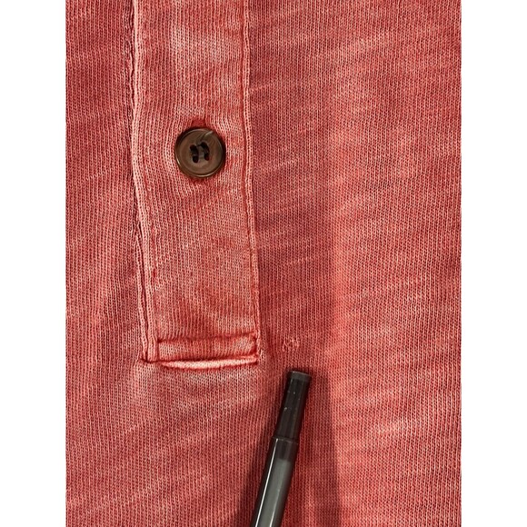 Marine Layer Polo Sz M Short Sleeve Golf Office Everyday Terra Cotta Work *flaw - Picture 9 of 9